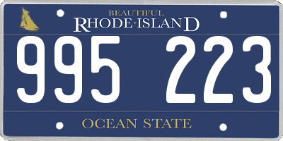 RI license plate 995223