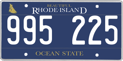 RI license plate 995225