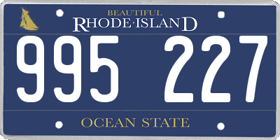 RI license plate 995227