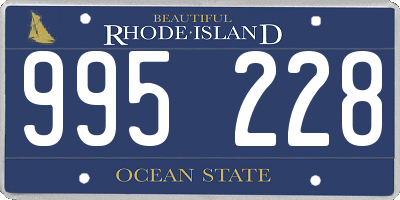 RI license plate 995228