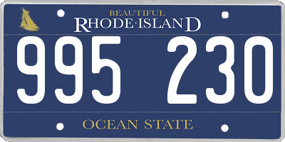 RI license plate 995230