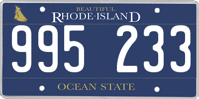 RI license plate 995233