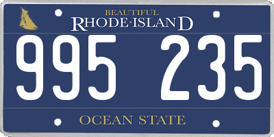 RI license plate 995235