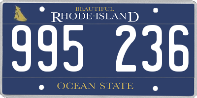 RI license plate 995236