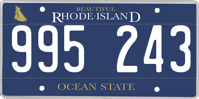 RI license plate 995243