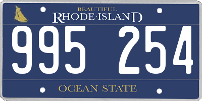 RI license plate 995254