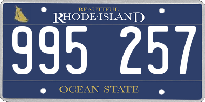 RI license plate 995257