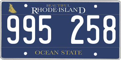 RI license plate 995258