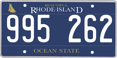 RI license plate 995262