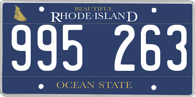 RI license plate 995263