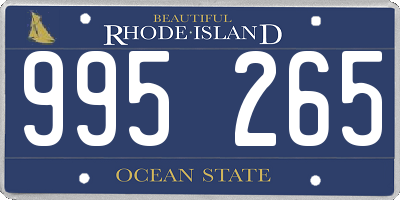 RI license plate 995265