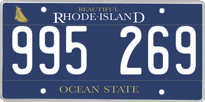 RI license plate 995269