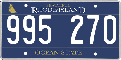 RI license plate 995270