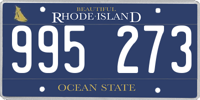 RI license plate 995273