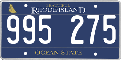 RI license plate 995275