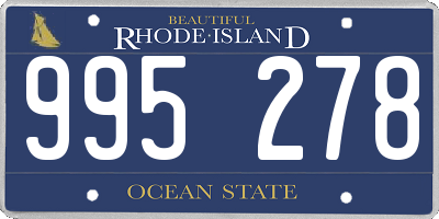 RI license plate 995278