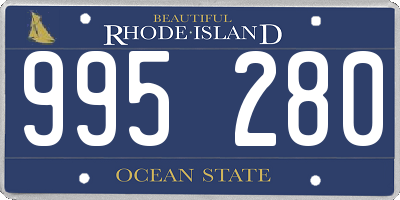 RI license plate 995280