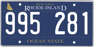 RI license plate 995281