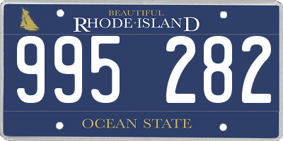 RI license plate 995282