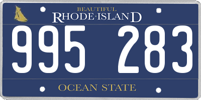 RI license plate 995283