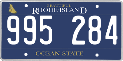 RI license plate 995284