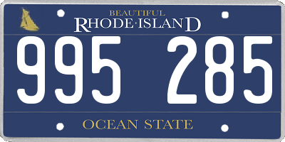 RI license plate 995285