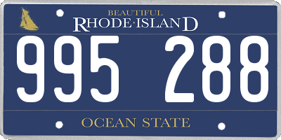 RI license plate 995288