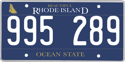 RI license plate 995289