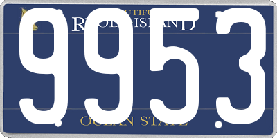 RI license plate 9953