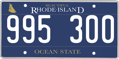 RI license plate 995300