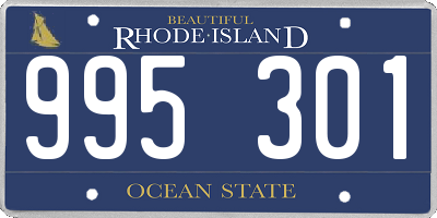 RI license plate 995301