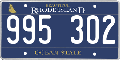 RI license plate 995302