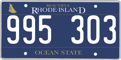 RI license plate 995303