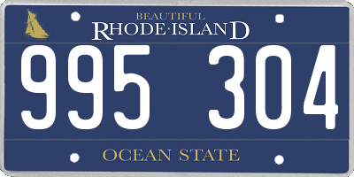 RI license plate 995304