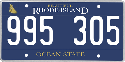 RI license plate 995305