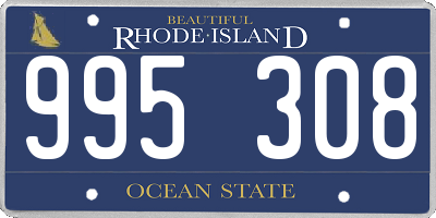 RI license plate 995308