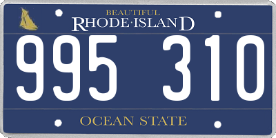 RI license plate 995310