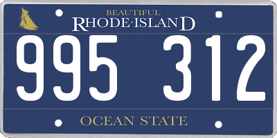 RI license plate 995312