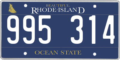 RI license plate 995314