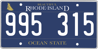 RI license plate 995315