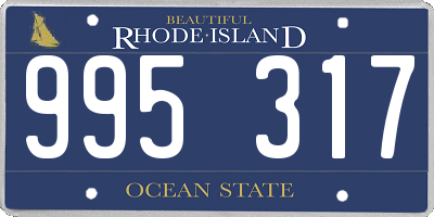 RI license plate 995317