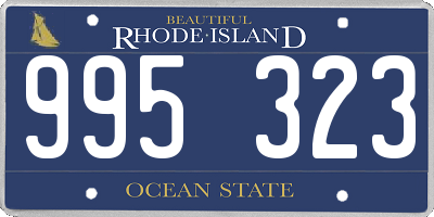 RI license plate 995323