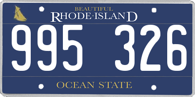 RI license plate 995326