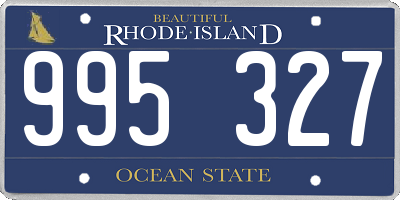 RI license plate 995327