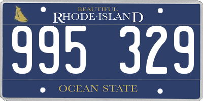 RI license plate 995329