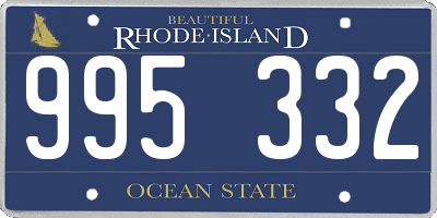 RI license plate 995332