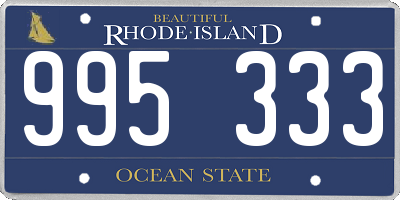 RI license plate 995333