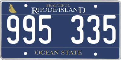 RI license plate 995335