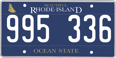 RI license plate 995336