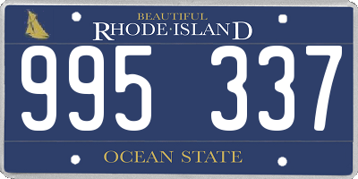 RI license plate 995337